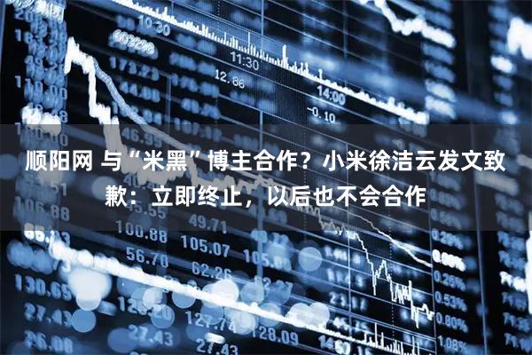 顺阳网 与“米黑”博主合作？小米徐洁云发文致歉：立即终止，以后也不会合作